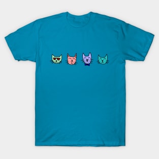 Four cats causing no good! T-Shirt